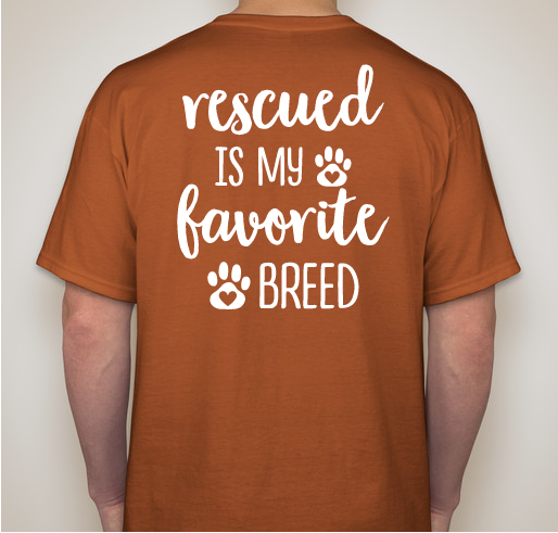 CNHS Rescued Is My Favorite Breed Fundraiser - unisex shirt design - back