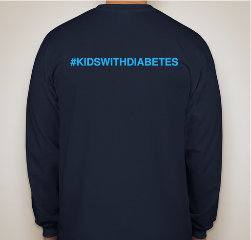 Guerreros Azules and kids with type 1 Diabetes Fundraiser - unisex shirt design - back