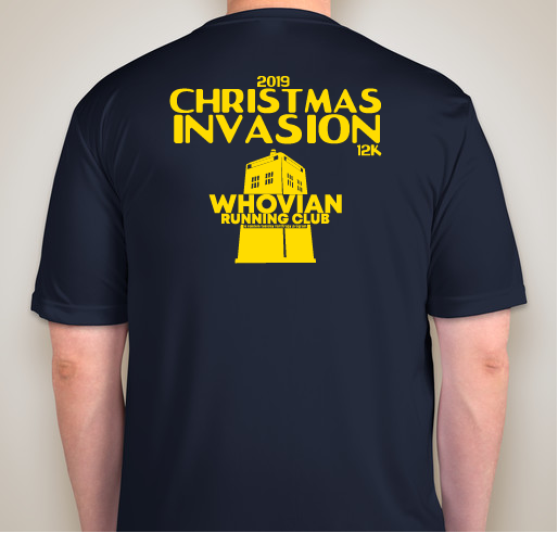 Christmas Invasion 12k! Fundraiser - unisex shirt design - back