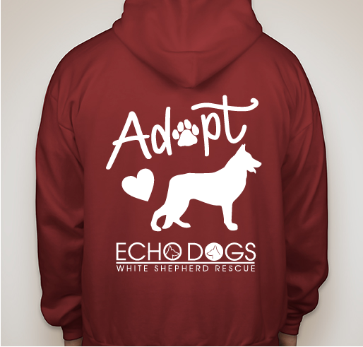 Echo Dogs White Shepherd Rescue Fundraiser - unisex shirt design - back