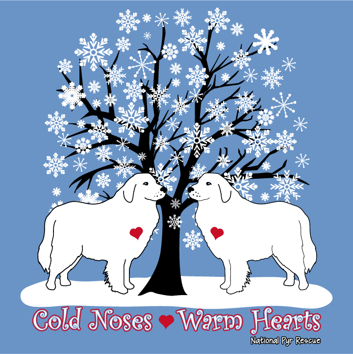 NGPR Cold Noses Winter Fundraiser shirt design - zoomed