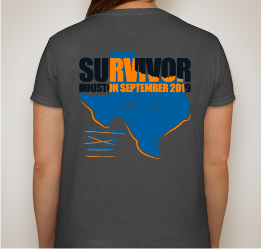 Space City Weather 2019 fundraiser — September survivor t-shirt Fundraiser - unisex shirt design - back