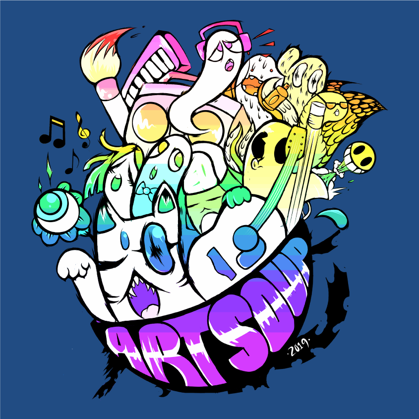 Art Soup 2019 Support the Student Travel Fund! shirt design - zoomed