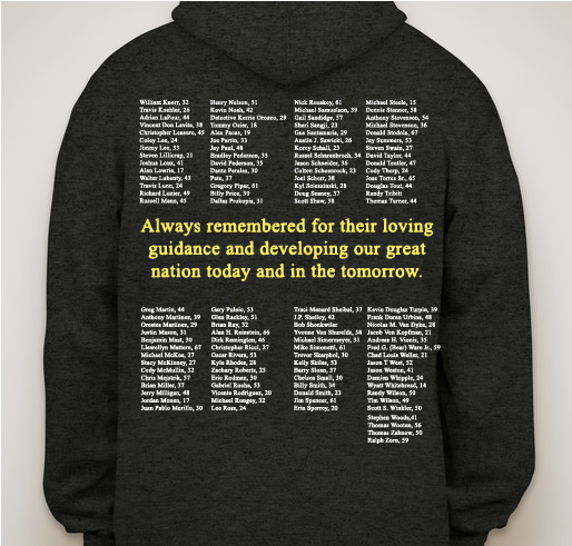 USMWF Design 2 T-Shirt/Sweatshirt (Faces Honored) Fundraiser - unisex shirt design - back