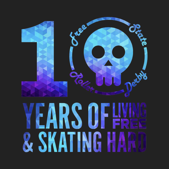Happy Birthday, Free State Roller Derby! shirt design - zoomed
