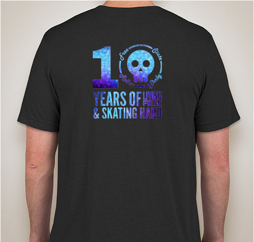 Happy Birthday, Free State Roller Derby! Fundraiser - unisex shirt design - back