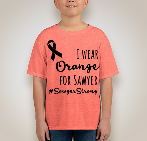 #SawyerStrong Fundraiser - unisex shirt design - front