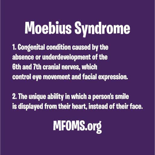 Moebius Syndrome Awareness Day shirt design - zoomed
