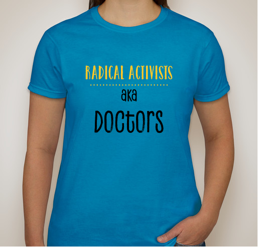 "Radical activists" fighting for flu vaccines for immigrants! Fundraiser - unisex shirt design - front