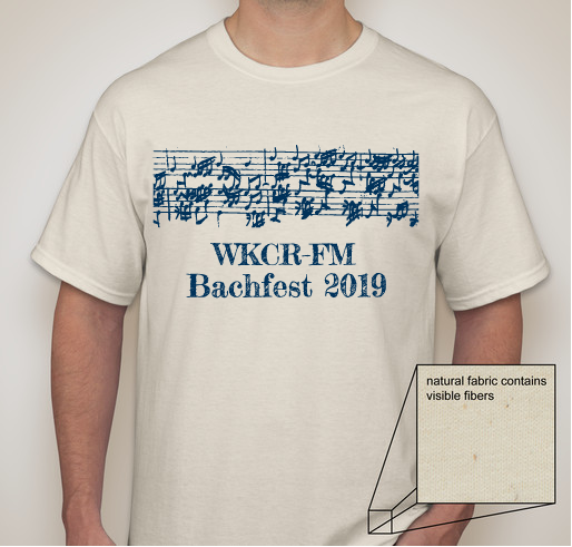 WKCR-FM Bachfest T-shirt Fundraiser - unisex shirt design - small