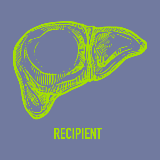 Transplant Tees: Liver Recipient shirt design - zoomed