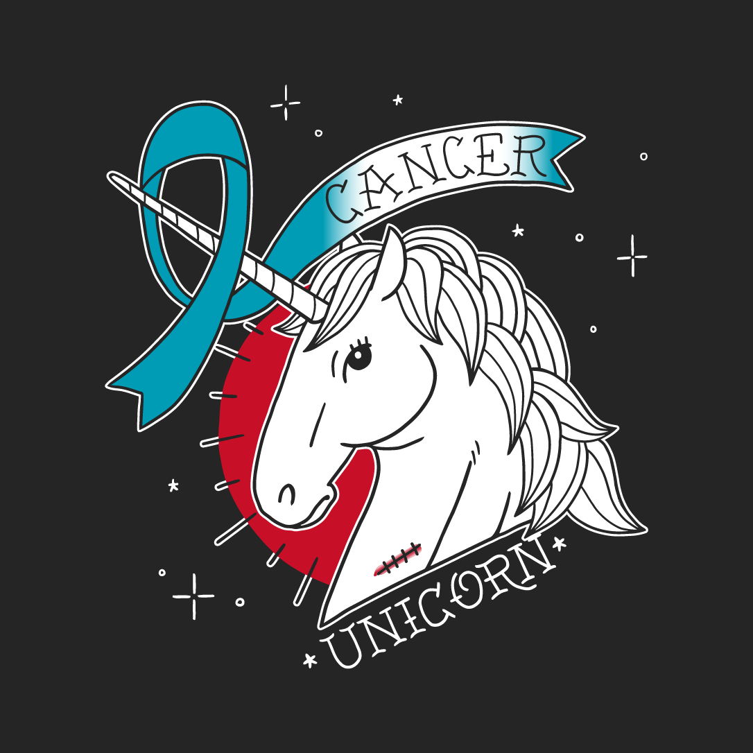Cancer Unicorns for Sha shirt design - zoomed