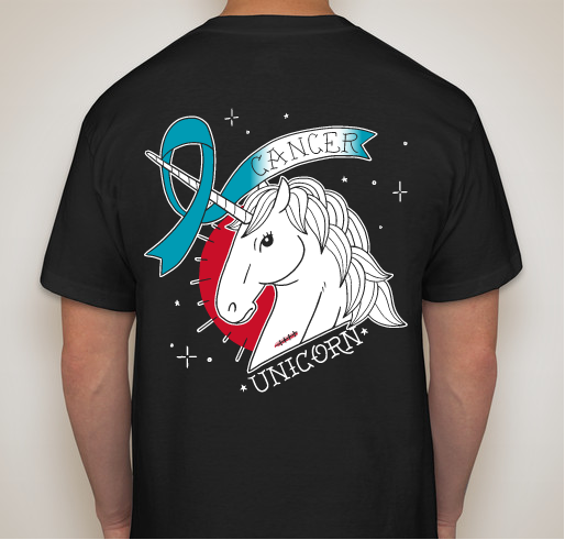 Cancer Unicorns for Sha Fundraiser - unisex shirt design - back