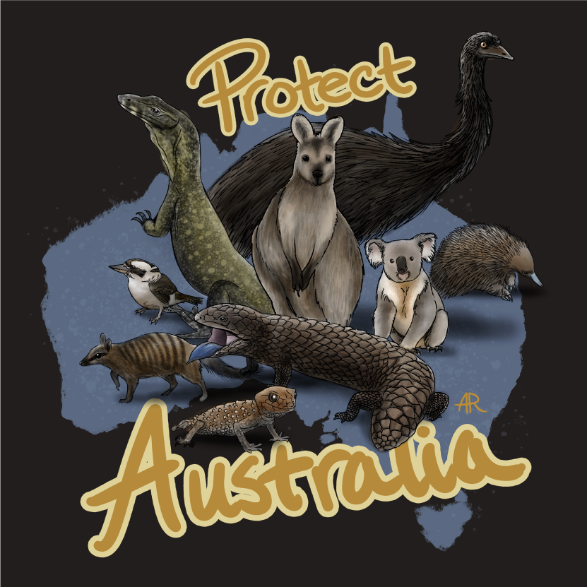 Protect Australia- Fundraiser for Australia Zoo Wildlife Warriors shirt design - zoomed