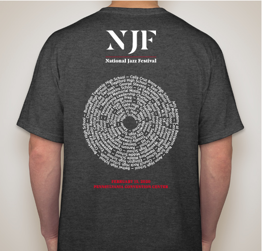 National Jazz Festival Fundraiser - unisex shirt design - back