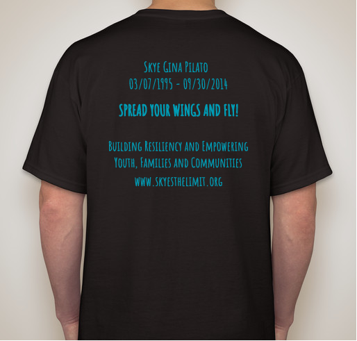 Anniversary Celebration.... Skye's the Limit! Foundation, Spreading Our Wings Fundraiser - unisex shirt design - back