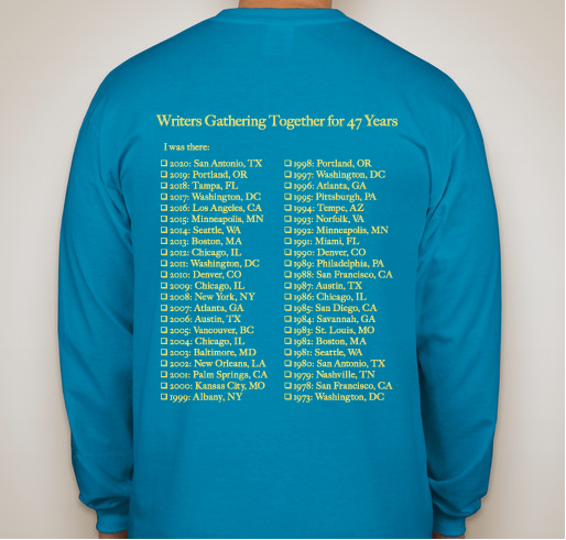 #AWP20 - Bluebonnet-Mockingbird Fundraiser - unisex shirt design - back