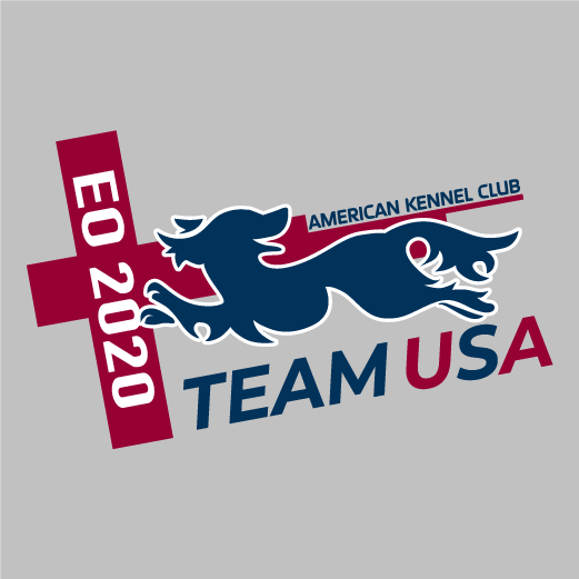 2020 AKC European Open Team Fundraiser shirt design - zoomed