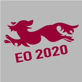 2020 AKC European Open Team Fundraiser shirt design - zoomed
