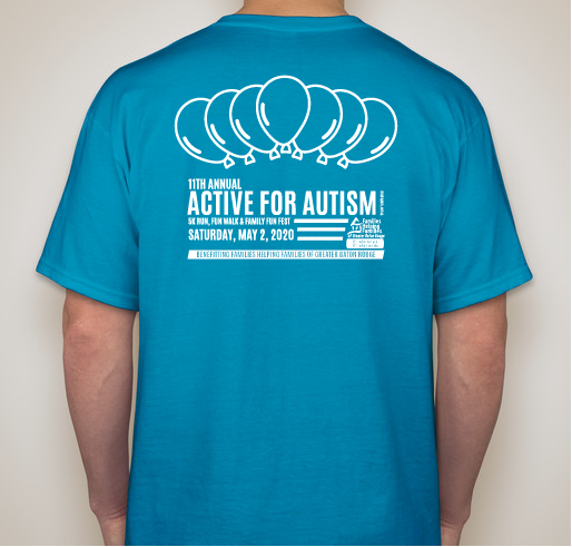 Active for Autism 2020 Fundraiser - unisex shirt design - back