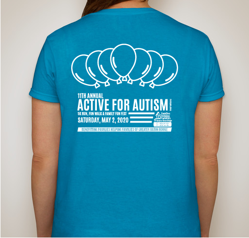 Active for Autism 2020 Fundraiser - unisex shirt design - back