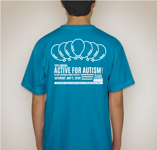 Active for Autism 2020 shirt design - zoomed