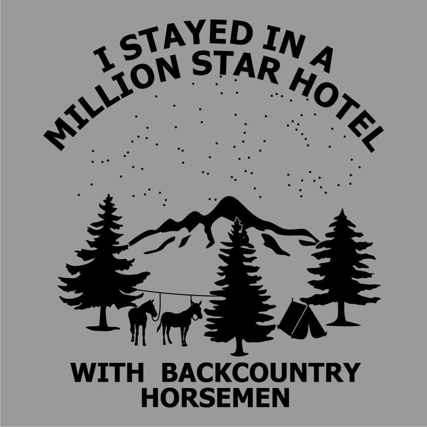 Backcountry Horsemen of California Fundraiser shirt design - zoomed