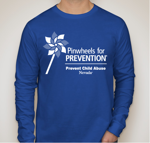 Pinwheels for Prevention 2020 - Go Blue Nevada! Fundraiser - unisex shirt design - front