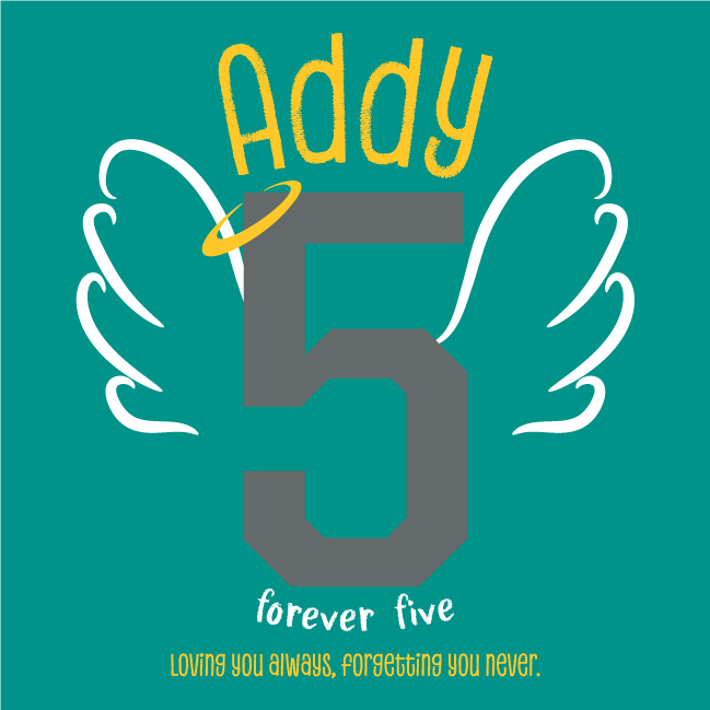 Addy's Birthday Fundraiser shirt design - zoomed