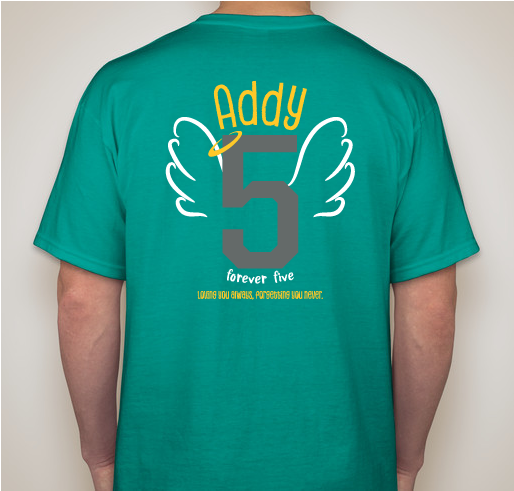 Addy's Birthday Fundraiser Fundraiser - unisex shirt design - back