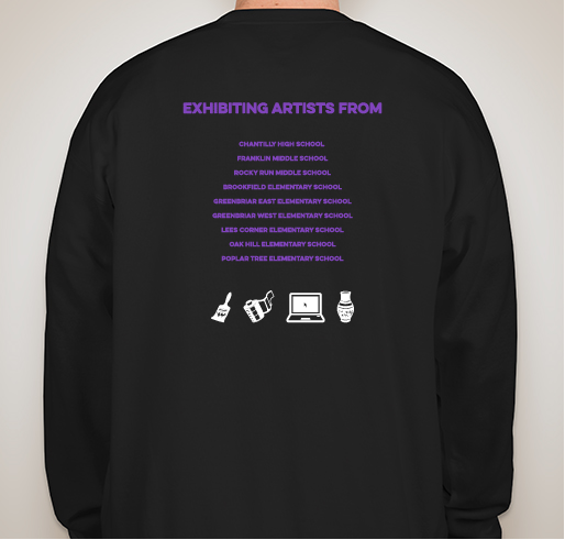 Chantilly Pyramid Art Show Fundraiser - unisex shirt design - back