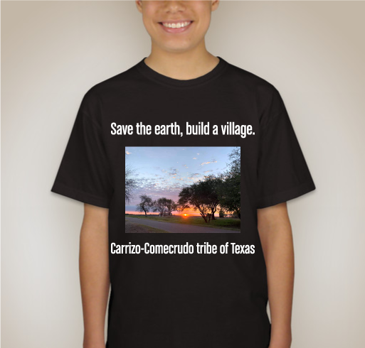 Carrizo comecrudo earth/ village shirt design - zoomed