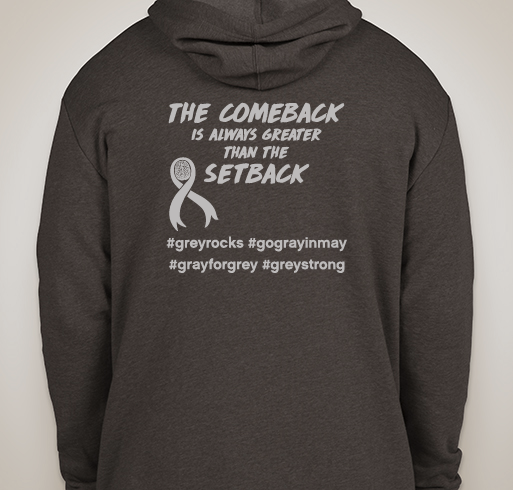 Bonac Baseball Goes Grey in May Fundraiser - unisex shirt design - back