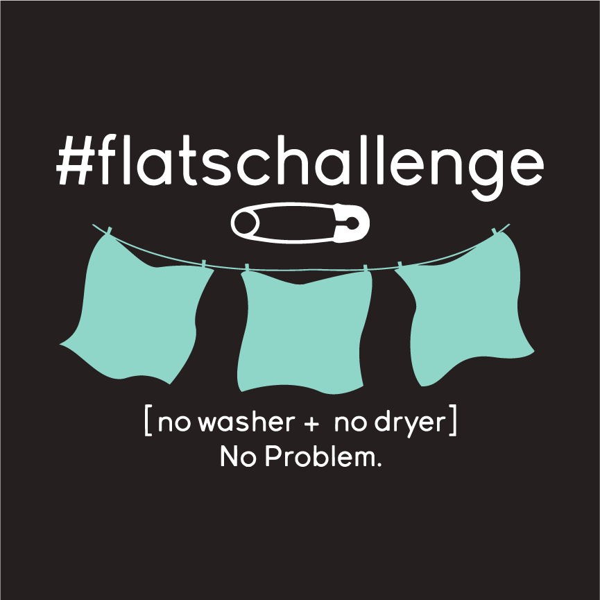 Flats and Handwashing Challenge Fundraising Tee shirt design - zoomed