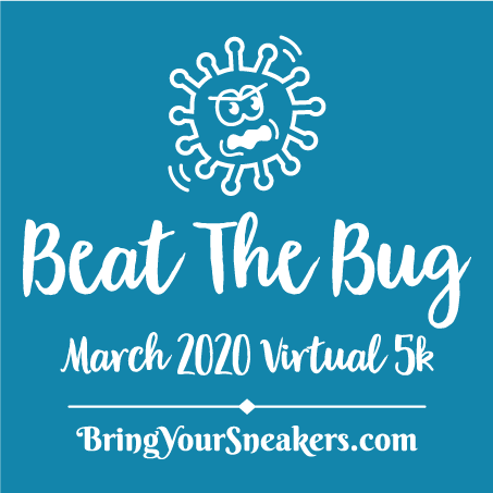 Beat the Bug Virtual 5k shirt design - zoomed