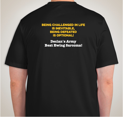 Declan's Army - Beat Ewing Sarcoma Fundraiser - unisex shirt design - back