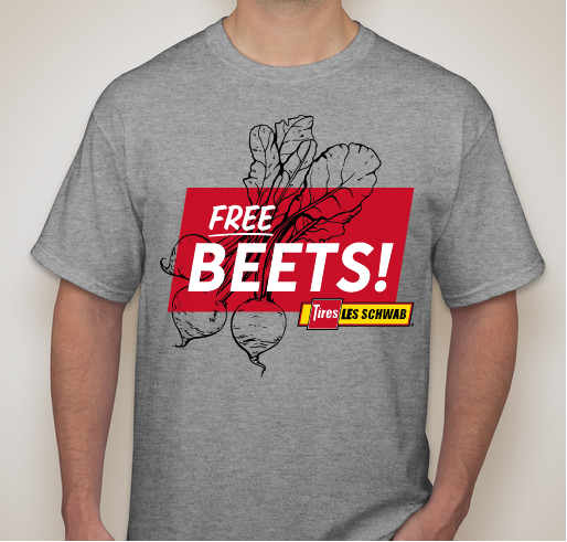 Les Schwab Introduces Free Beets for the Oregon Food Bank Fundraiser - unisex shirt design - front