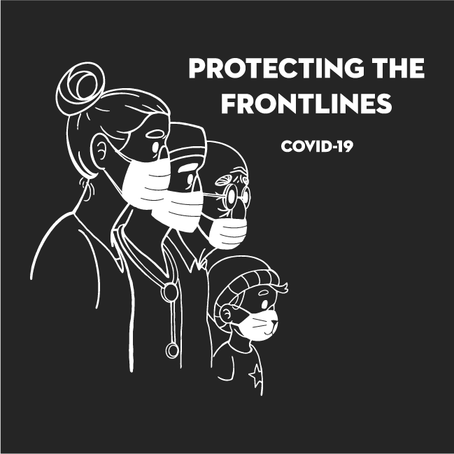 COVID-19 Protect the Frontlines shirt design - zoomed