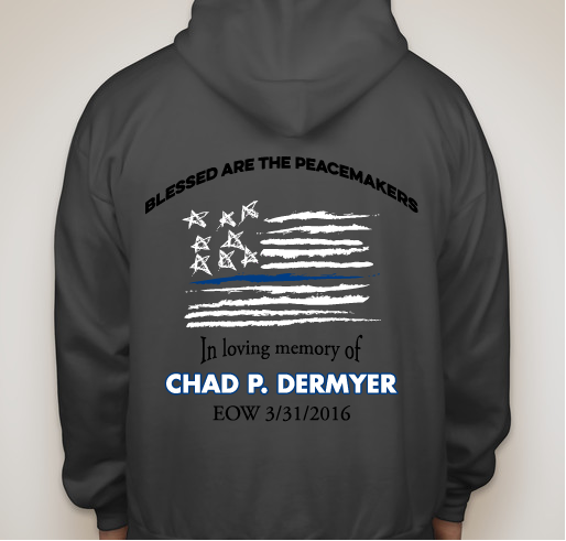 Chad P. Dermyer Fundraiser - unisex shirt design - back