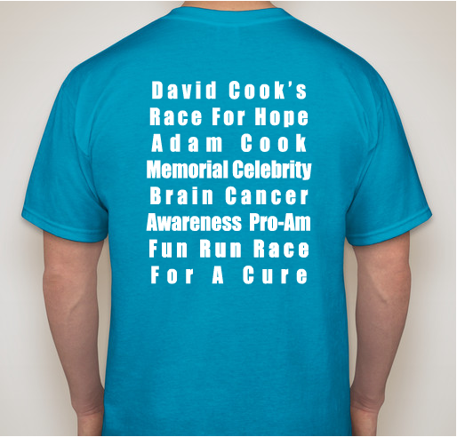 David Cook 2020 #Race4Hope Team for a Cure Shirt Fundraiser - unisex shirt design - back