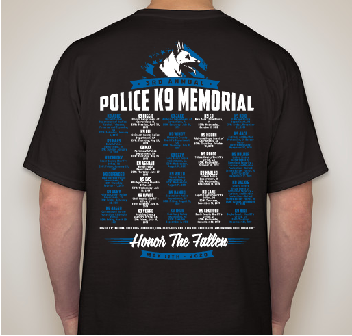3rd Annual Fallen Police K9 Memorial Fundraiser - unisex shirt design - back