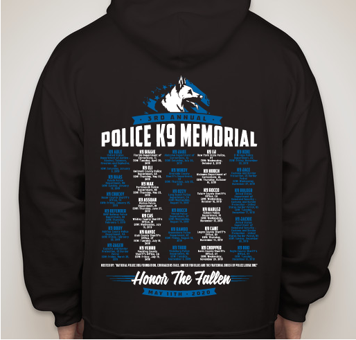 3rd Annual Fallen Police K9 Memorial Fundraiser - unisex shirt design - back