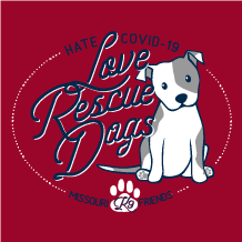 Missouri K9 Friends LOVE RESCUE DOGS Fundraiser T-shirt shirt design - zoomed
