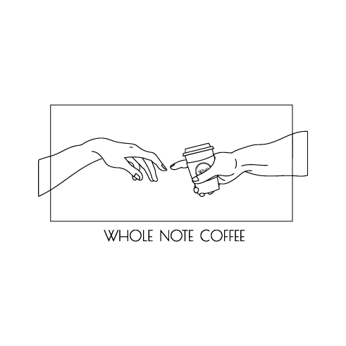 Whole Note Coffee Fundraiser shirt design - zoomed