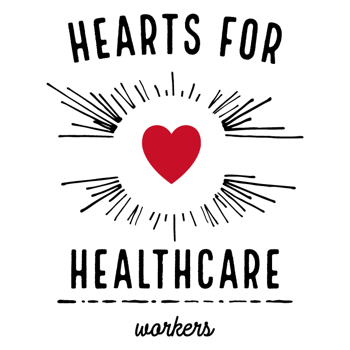 Hearts for Healthcare Workers shirt design - zoomed