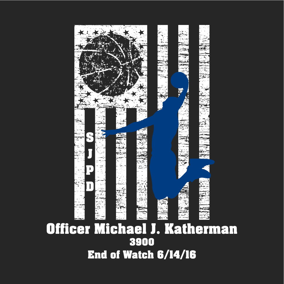 Officer Michael Katherman's 4th End of Watch Fundraiser shirt design - zoomed