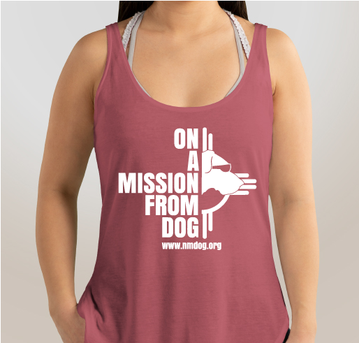 Support NMDOG's service to the chained, abused, and forgotten dogs of New Mexico! Fundraiser - unisex shirt design - front