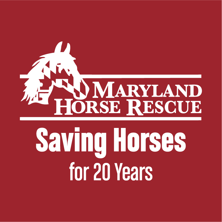 Maryland Horse Rescue's 20th Anniversary shirt design - zoomed
