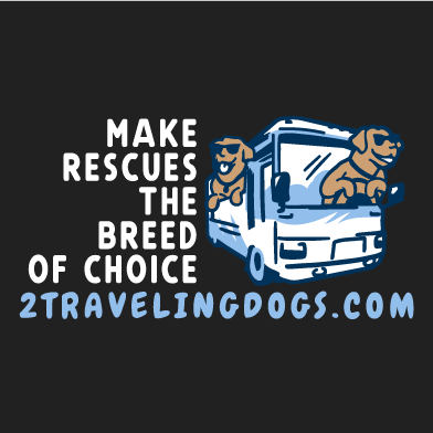 2 Traveling Dogs shirt design - zoomed