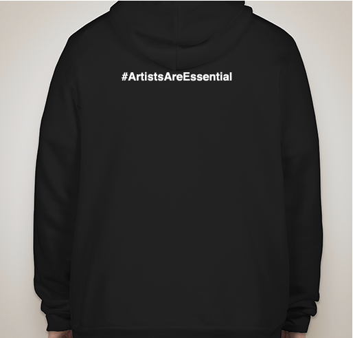 #ArtistsAreEssential Fundraiser - unisex shirt design - back